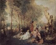 Jean-Antoine Watteau Fetes galantes France oil painting artist